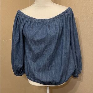Denim Off-the-Shoulder Top